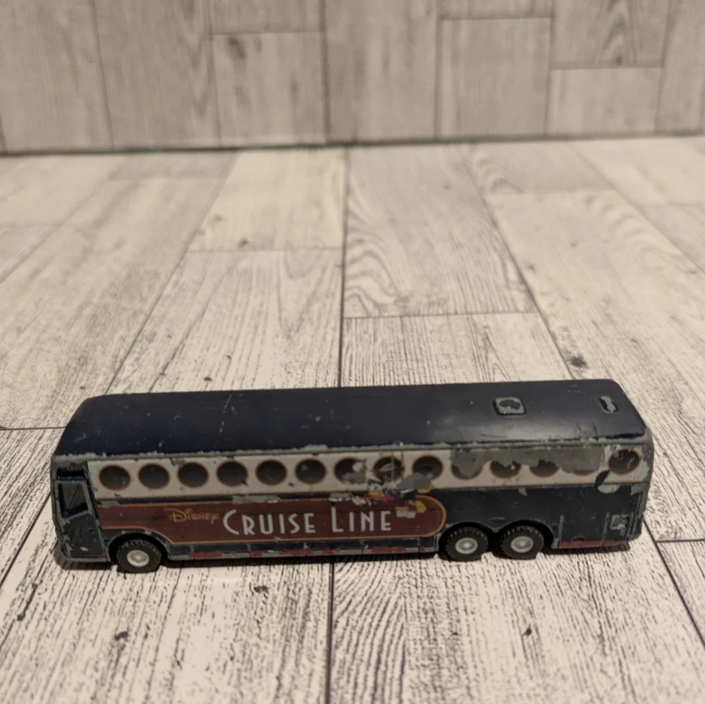 Disney Cruise Line Toy Bus - Navy Blue and Red Accents